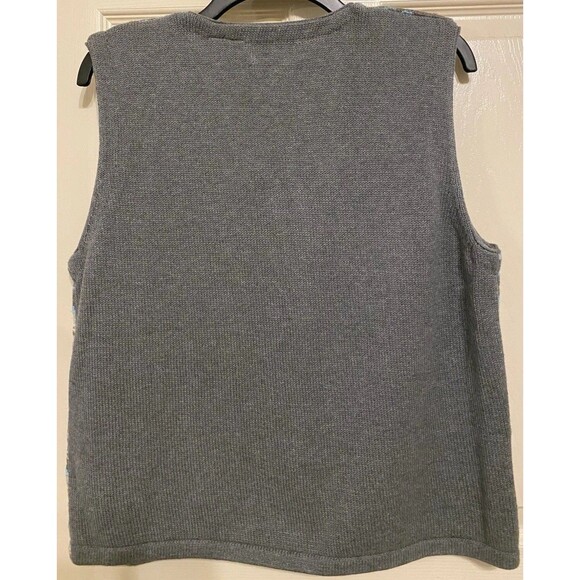 Tabi International Vintage Sweater Vest Cottage Preppy Classic Embroidered Knit - Picture 2 of 15